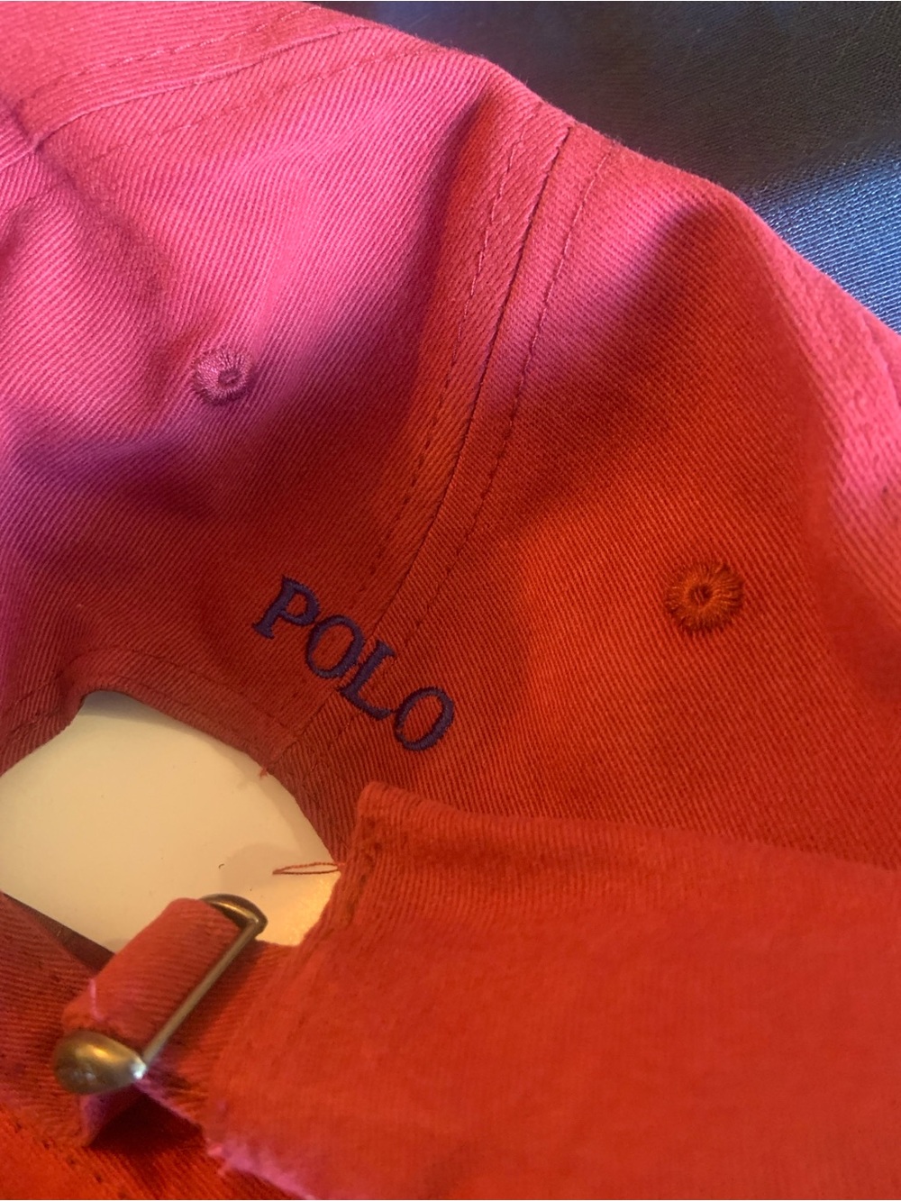 Ralph Lauren Maroon Polo Baseball Cap with Embroidered Label - Picture 5 of 7